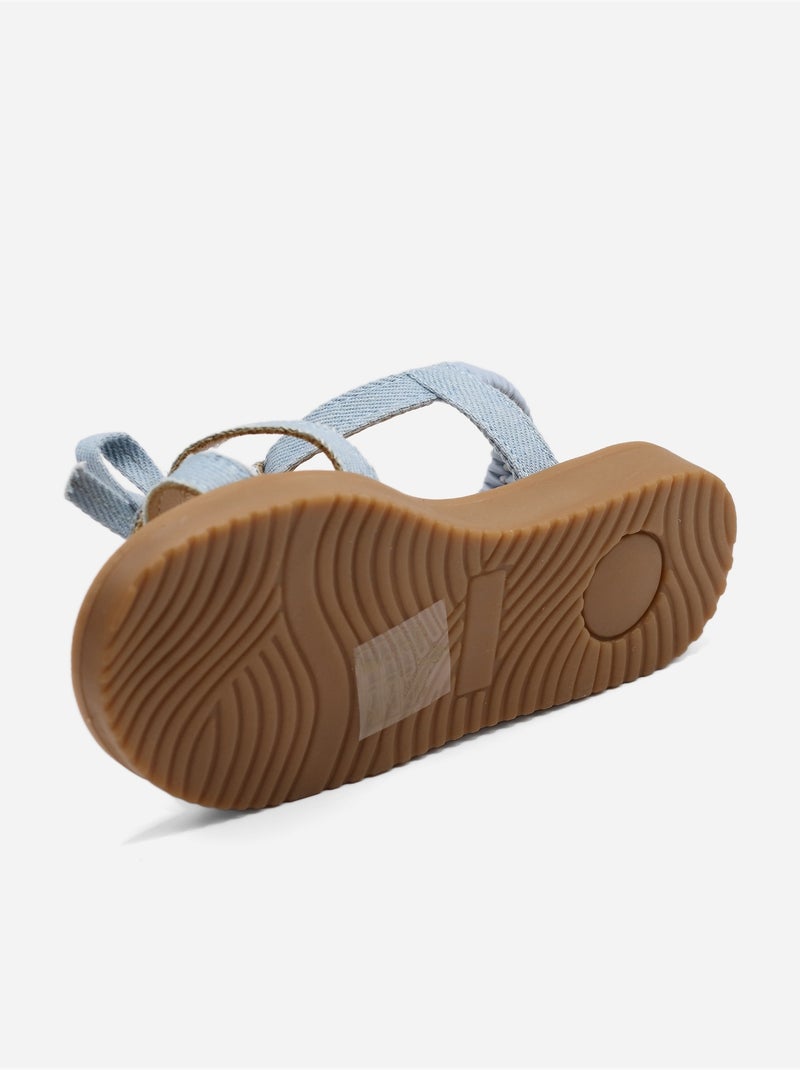 Sandalias con elásticos Azul - Kiabi