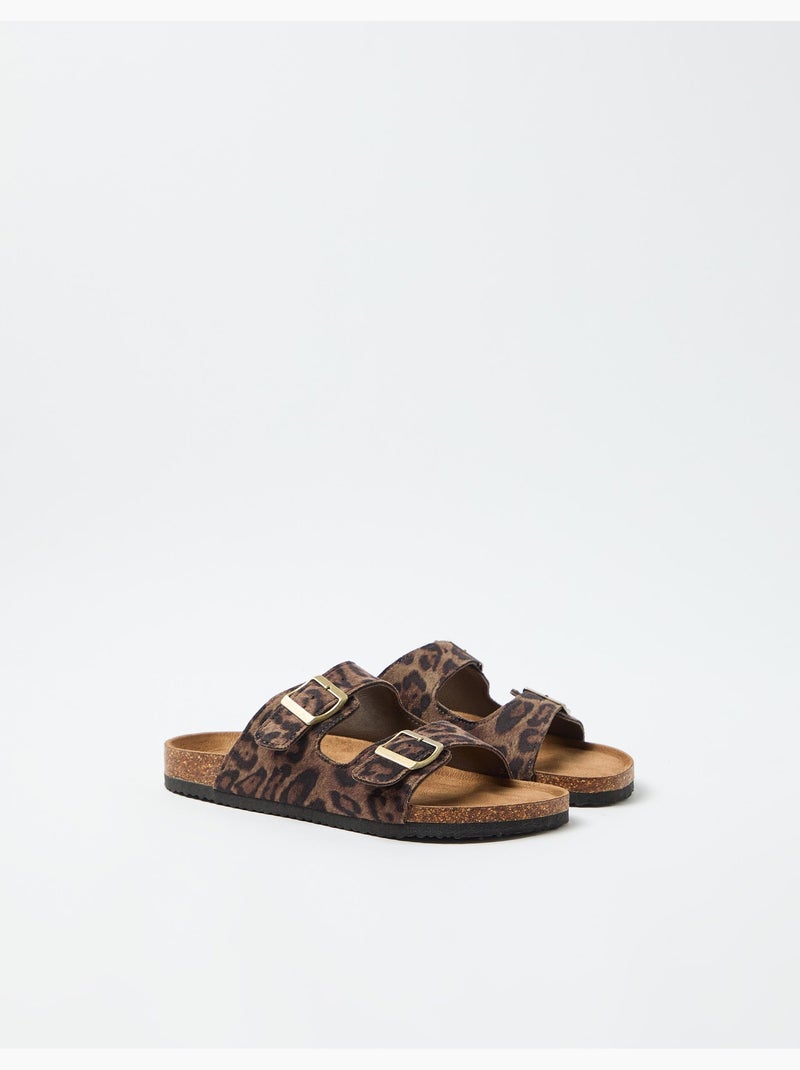 Sandalias con estampado animal, MO Fashion Marrón - Kiabi
