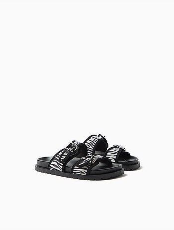 Sandalias con estampado animal, MO Fashion