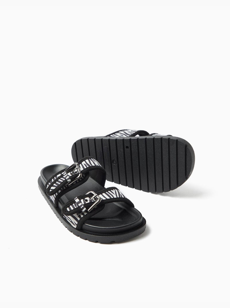 Sandalias con estampado animal, MO Fashion Negro - Kiabi