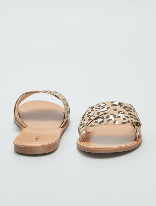 Sandalias con estampado de leopardo - Kiabi