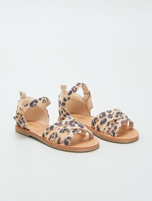 Sandalias con estampado de leopardo - Kiabi