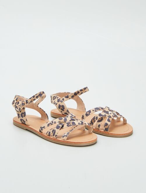 Sandalias con estampado de leopardo - Kiabi