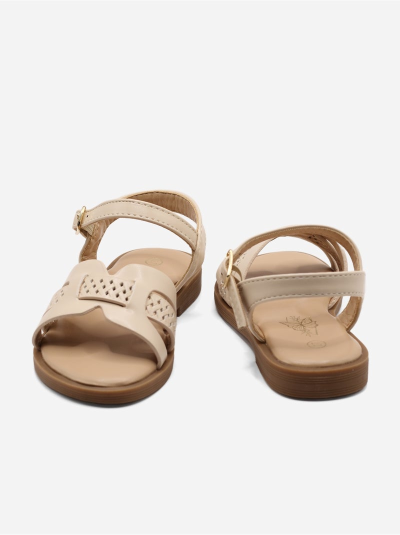Sandalias con hebilla Beige - Kiabi