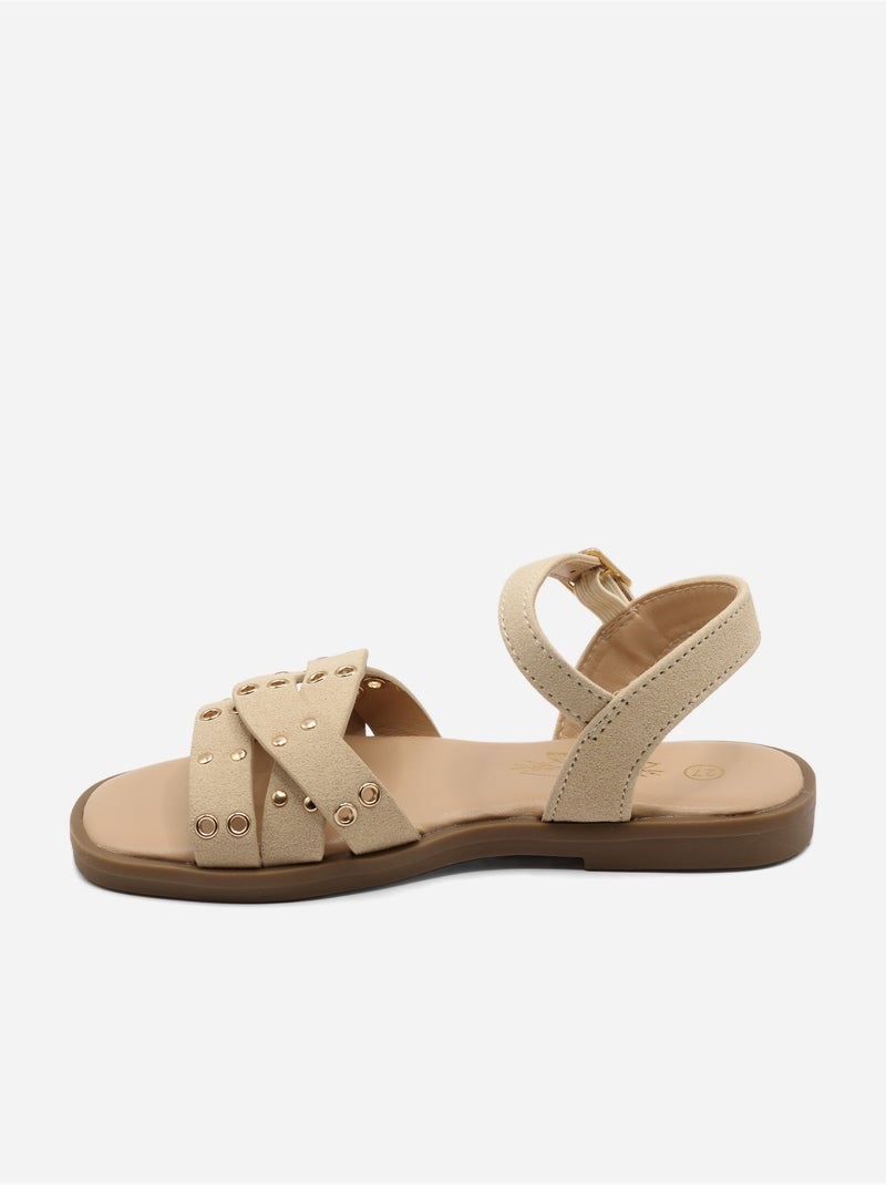 Sandalias con hebilla Beige - Kiabi