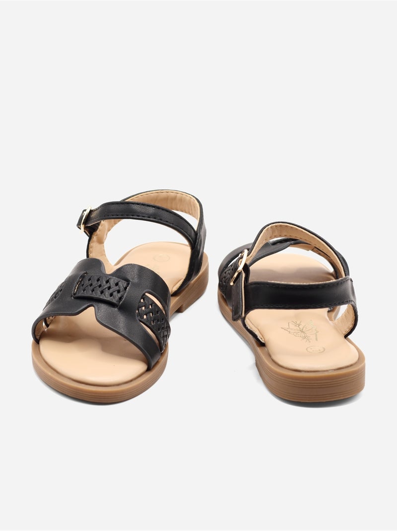 Sandalias con hebilla Negro - Kiabi