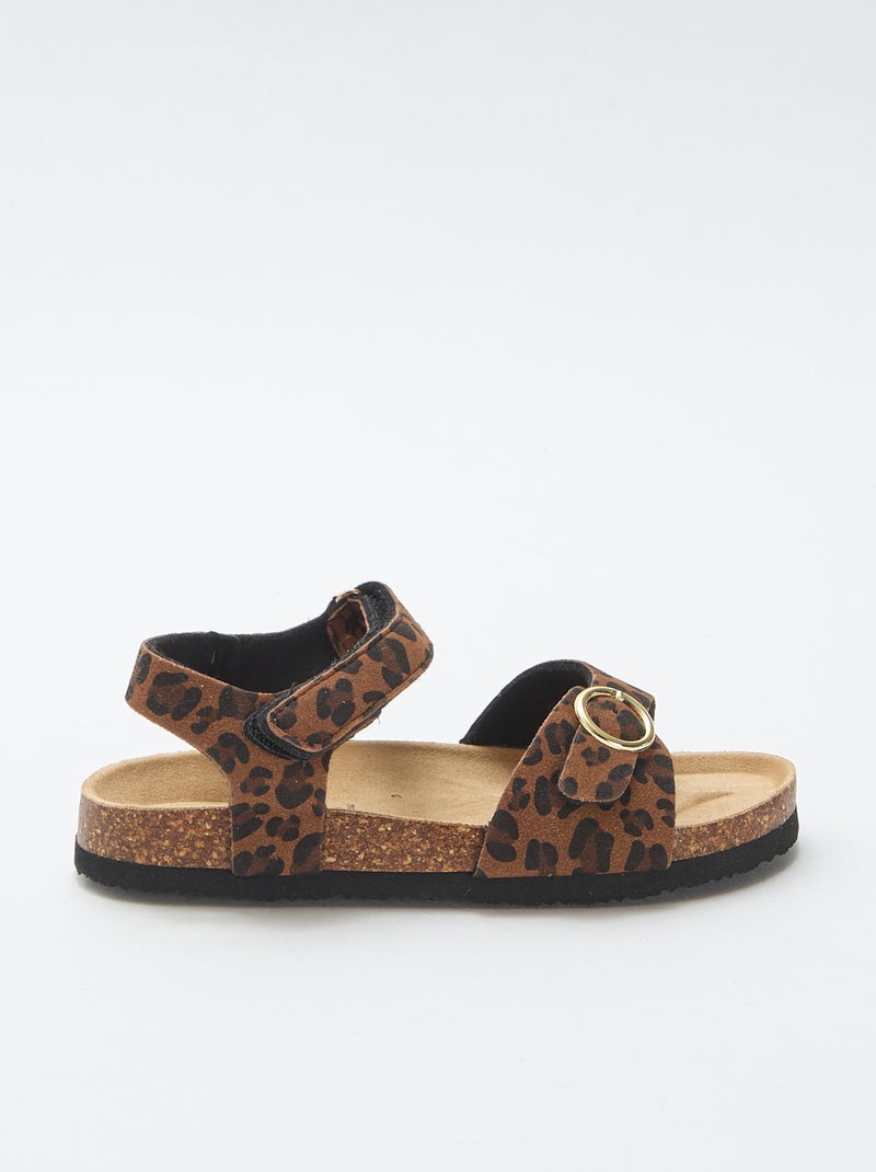 Sandalias con hebilla redonda Marron - Kiabi