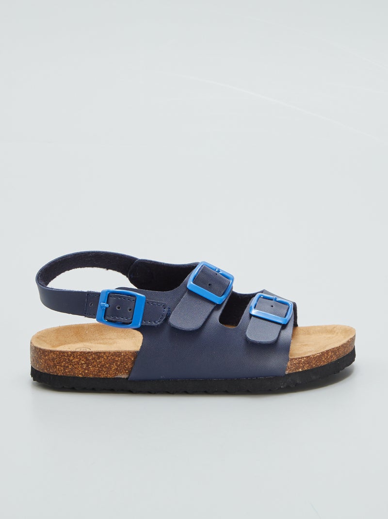 Sandalias con hebillas azul - Kiabi