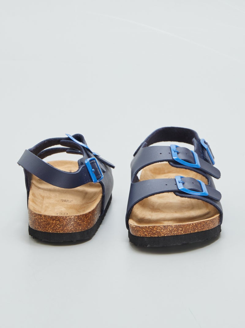 Sandalias con hebillas azul - Kiabi