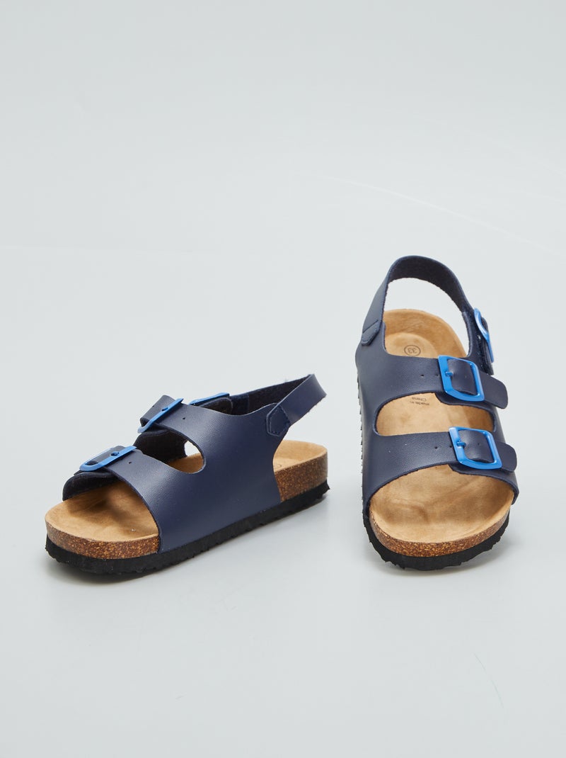 Sandalias con hebillas azul - Kiabi