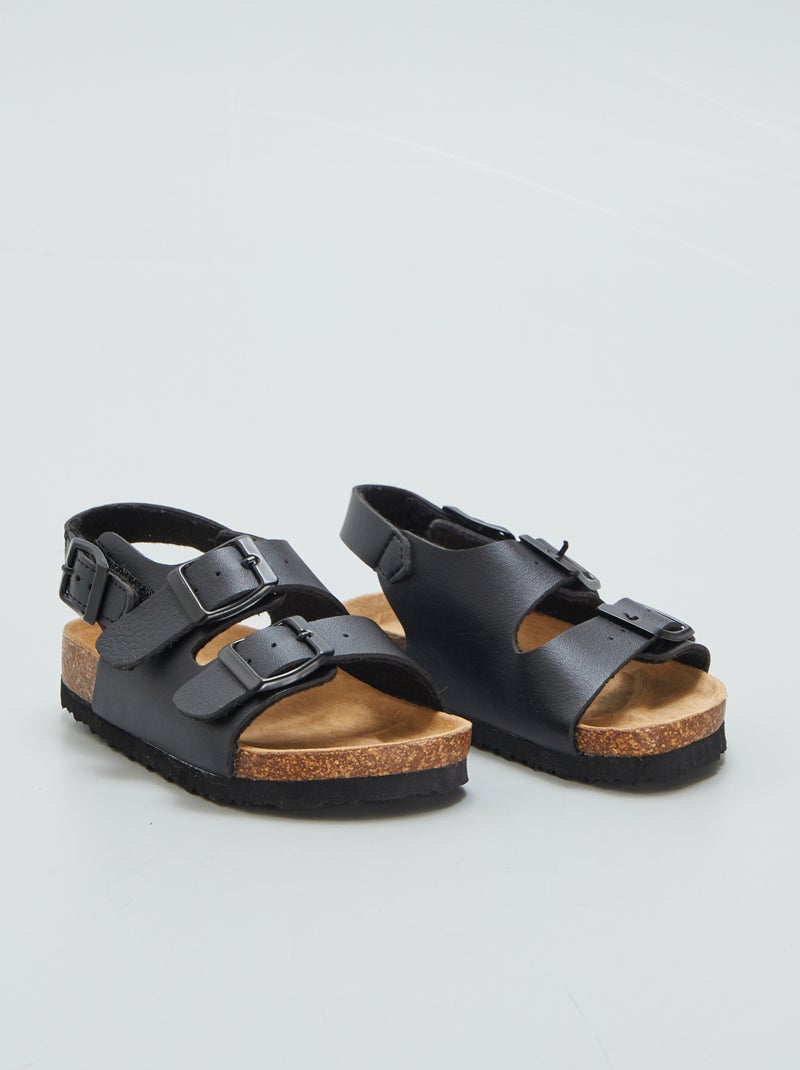 Sandalias con hebillas NEGRO - Kiabi