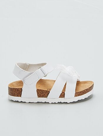 Sandalias con lazo de tul