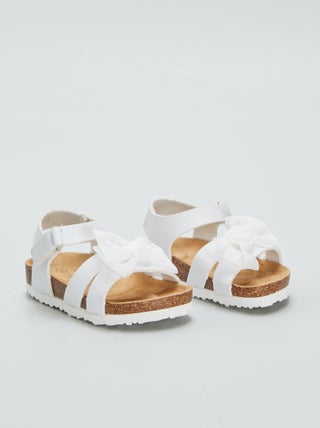 Sandalias con lazo de tul