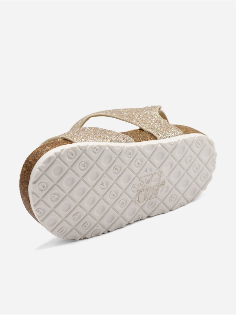 Sandalias con lentejuelas Dorado/Oro - Kiabi