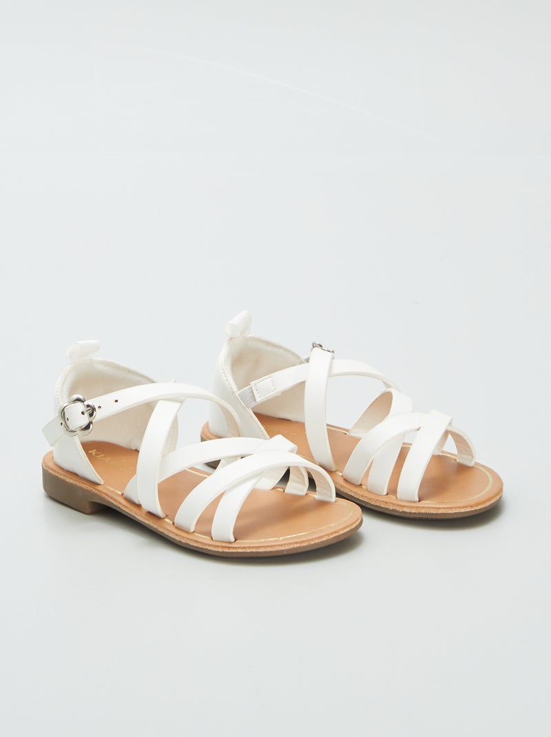 Sandalias con múltiples tiras cruzadas BLANCO - Kiabi