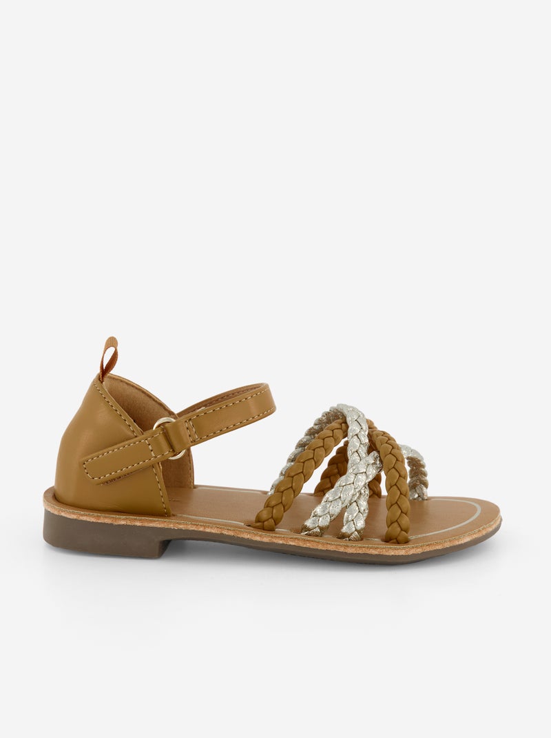 Sandalias con múltiples tiras trenzadas Marron - Kiabi