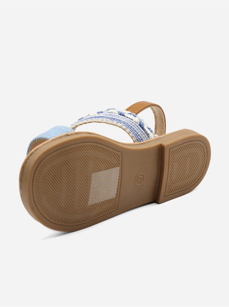 Sandalias con perlas Azul claro - Kiabi