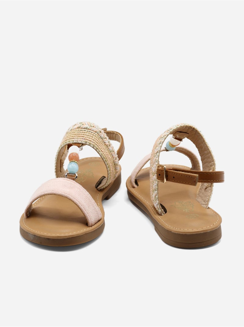 Sandalias con perlas Rosa - Kiabi