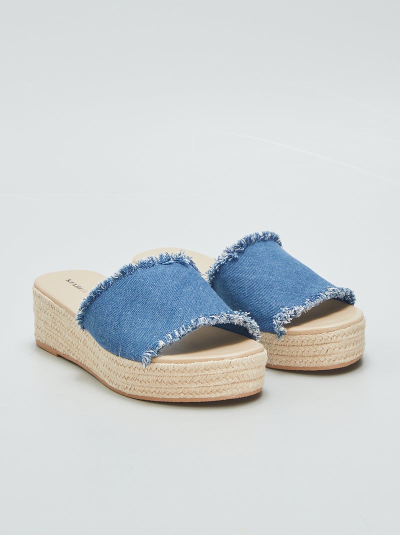 Sandalias con plataforma AZUL - Kiabi