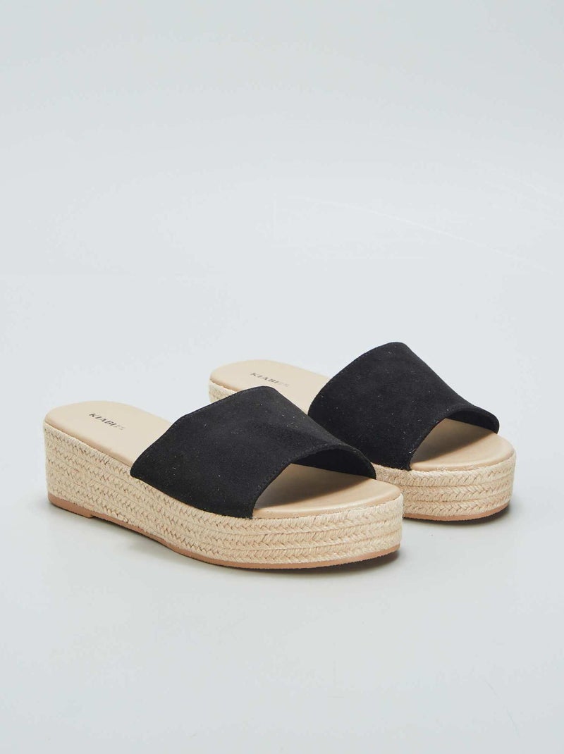 Sandalias con plataforma NEGRO - Kiabi