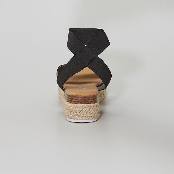 Sandalias con plataforma Mujer talla 34 a 48 - NEGRO - Kiabi - 24,00€