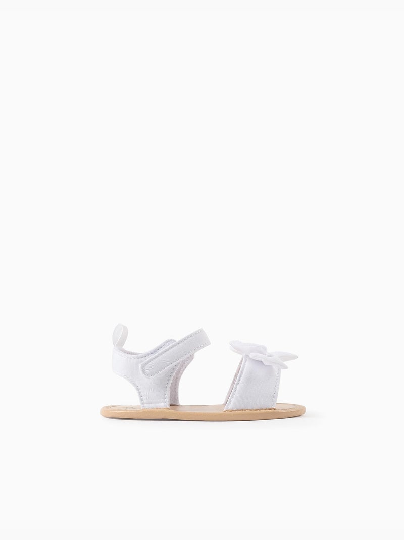 Sandalias con puntera abierta y lazo decorativo Blanco - Kiabi