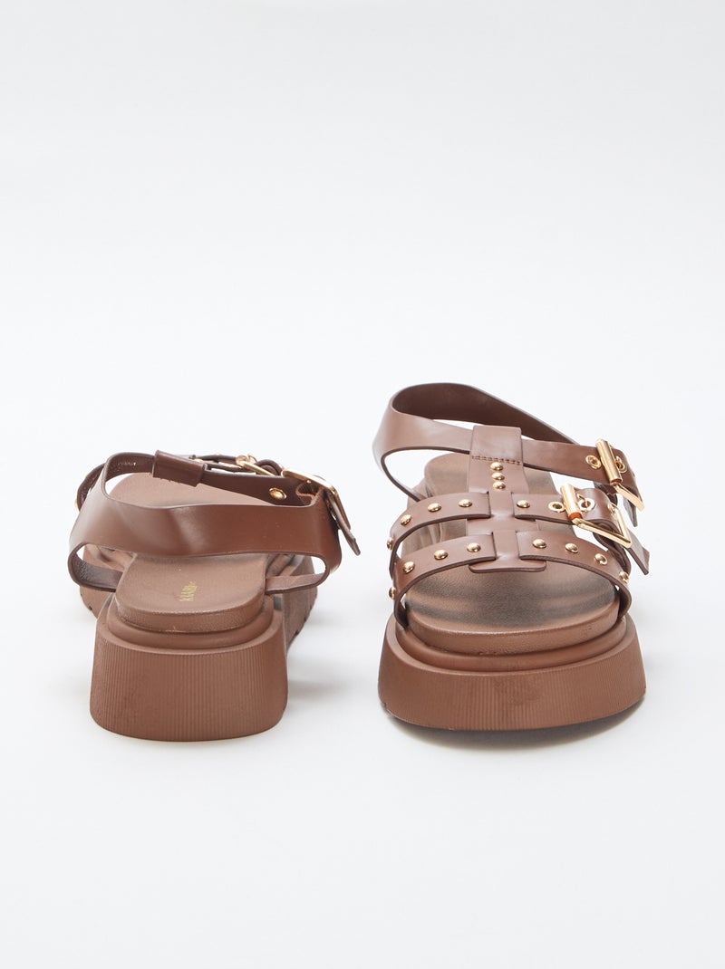 Sandalias con suela de plataforma Marron - Kiabi