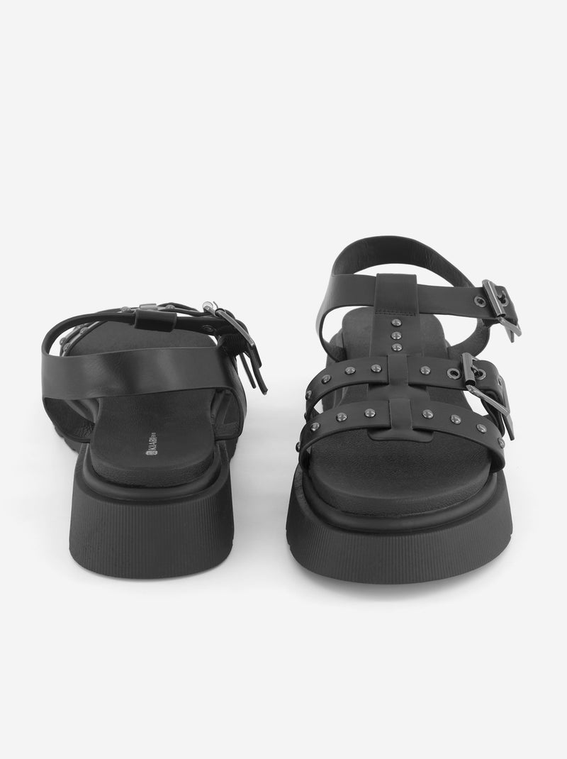 Sandalias con suela de plataforma Negro - Kiabi