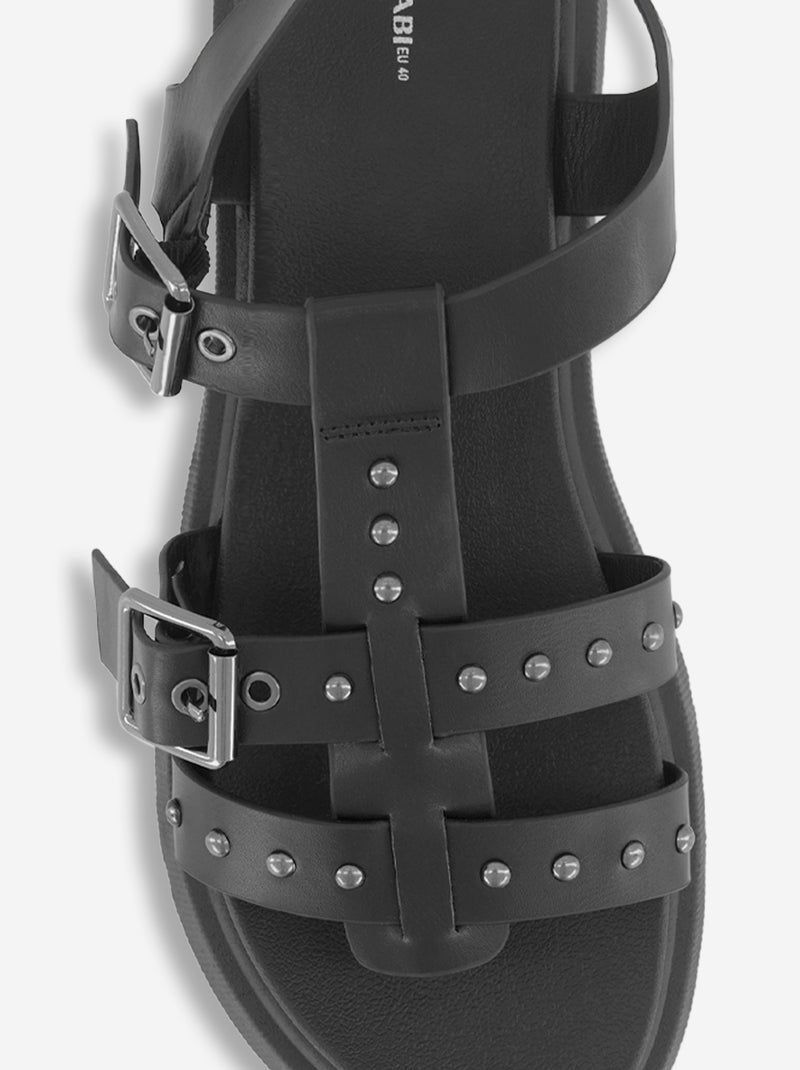 Sandalias con suela de plataforma Negro - Kiabi