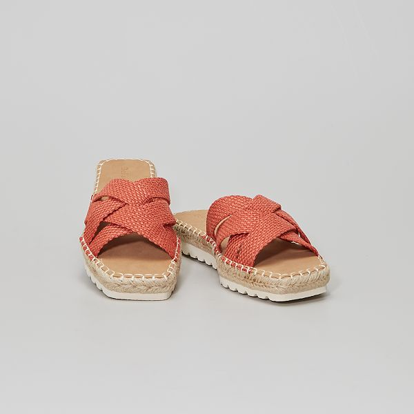 Sandalias con suela gruesa Mujer talla 34 a 48 - naranja - Kiabi - 15,00€