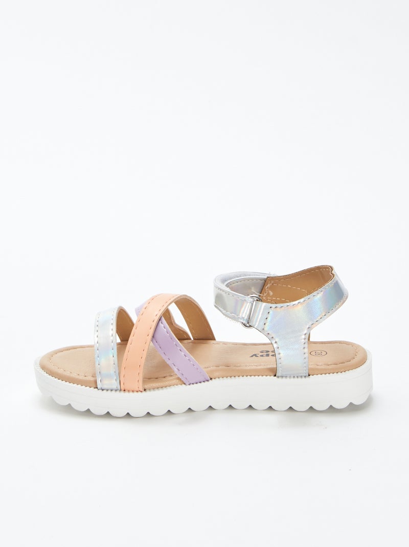 Sandalias con tira de velcro BEIGE - Kiabi