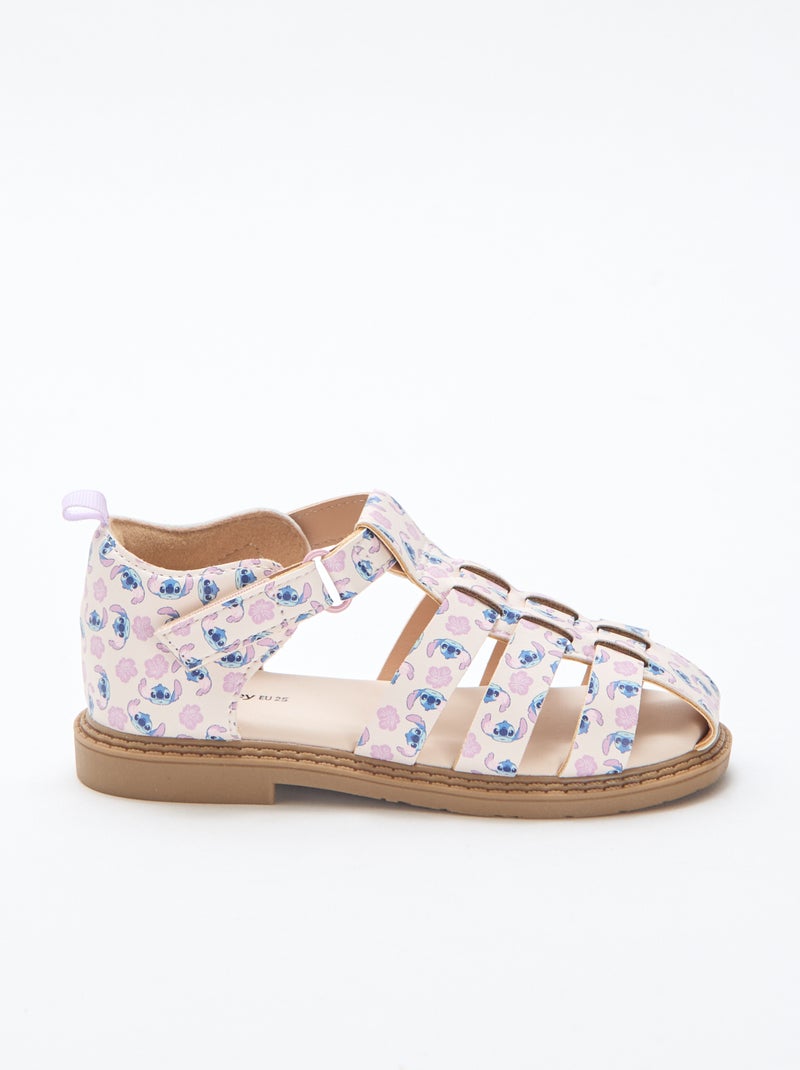 Sandalias con tiras all-over 'Disney' 'Stitch' Rosa - Kiabi