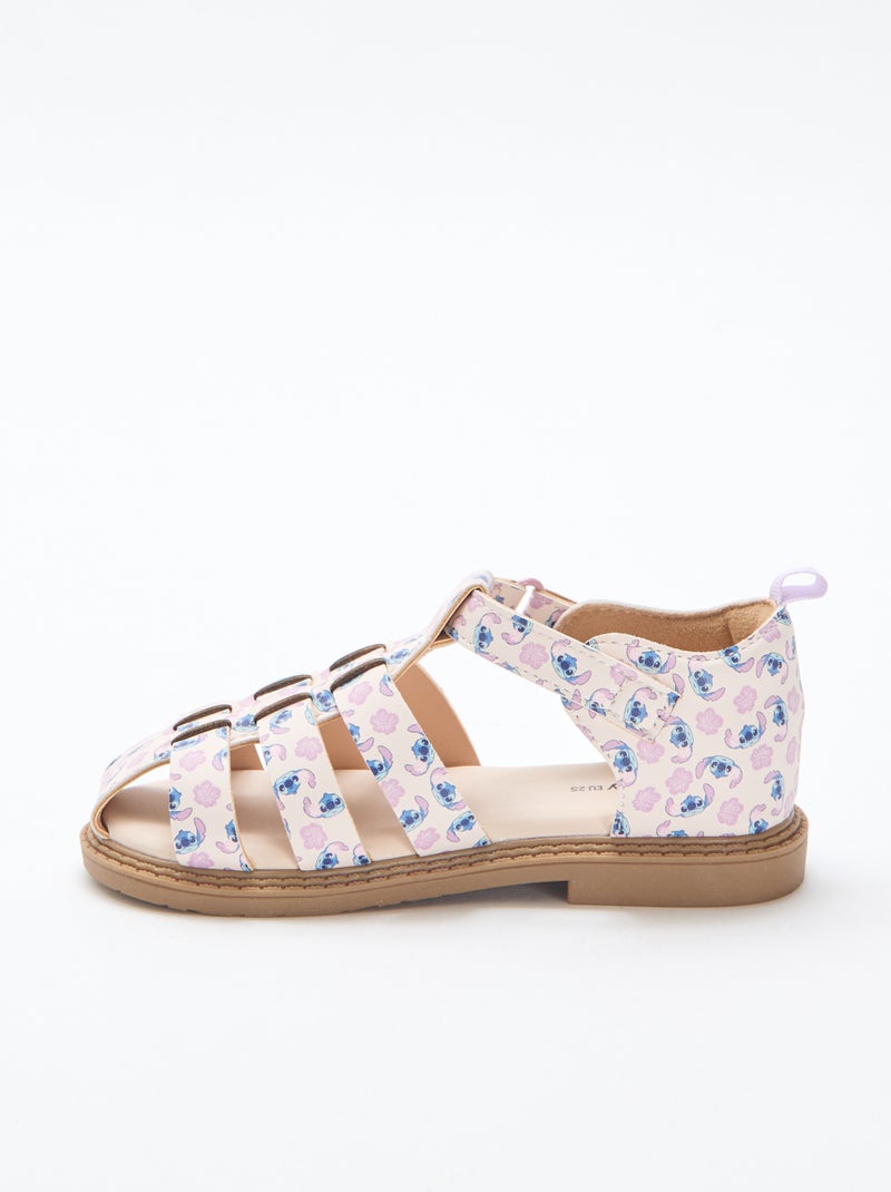 Sandalias con tiras all-over 'Disney' 'Stitch' Rosa - Kiabi