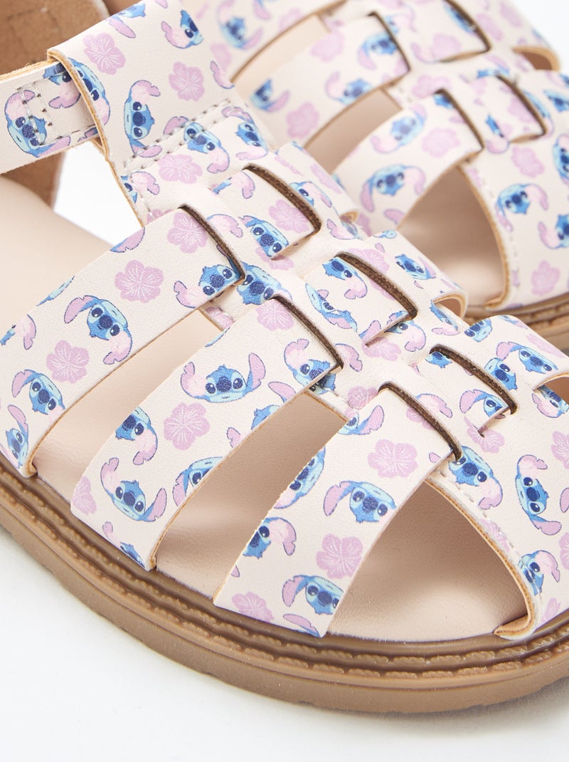 Sandalias con tiras all-over 'Disney' 'Stitch' Rosa - Kiabi