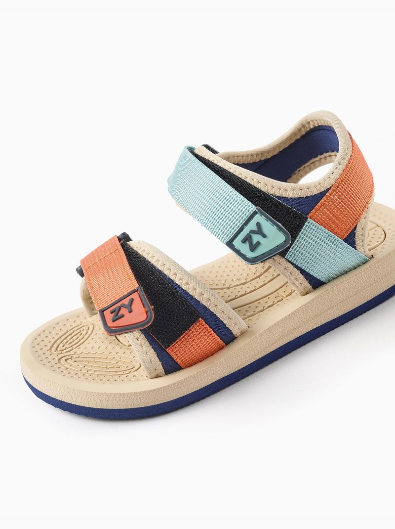Sandalias con tiras autoadherentes Azul oscuro - Kiabi