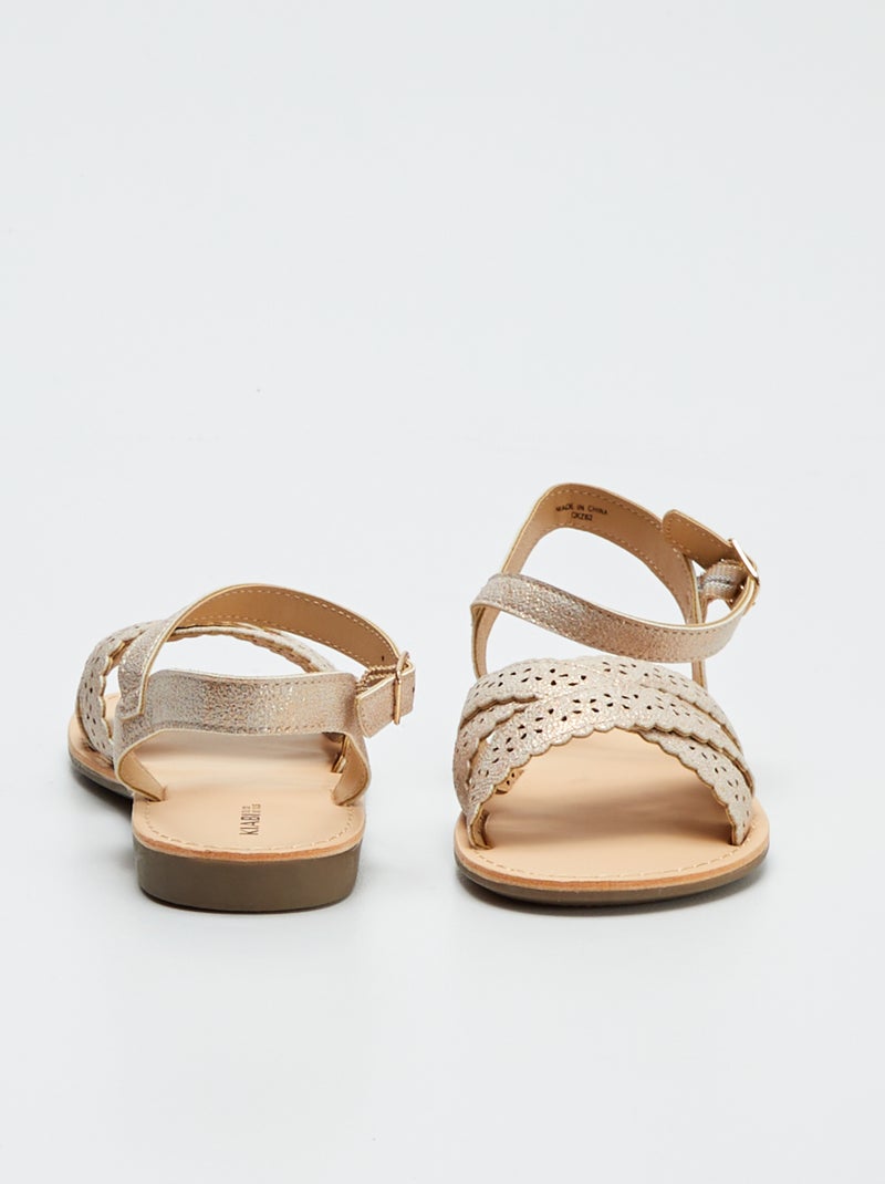 Sandalias con tiras caladas ROSA - Kiabi