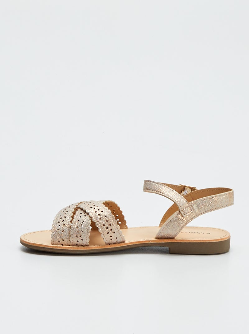 Sandalias con tiras caladas ROSA - Kiabi