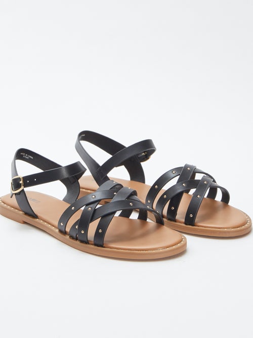 Sandalias con tiras con tachuelas - Kiabi