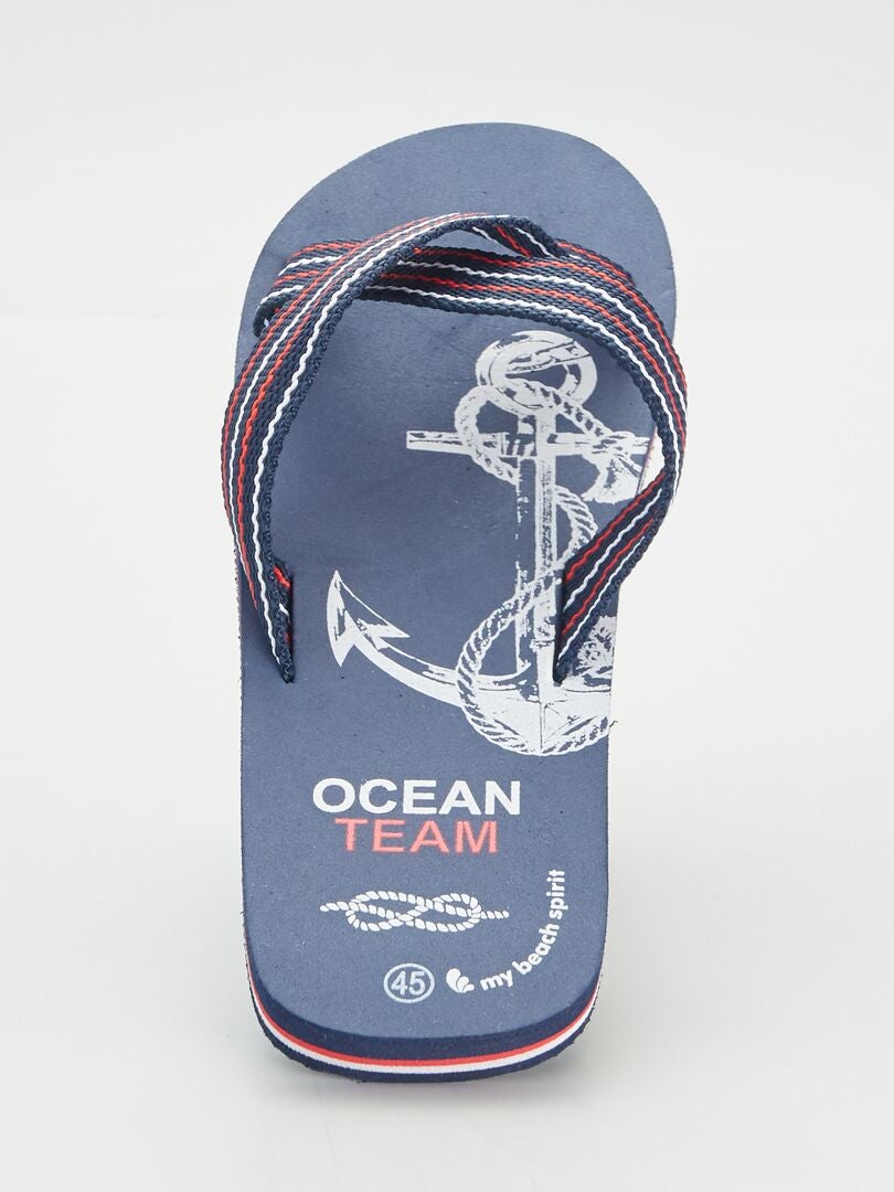 Sandalias con tiras cruzadas azul navy - Kiabi