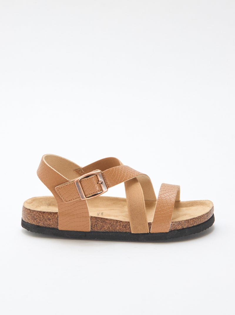 Sandalias con tiras cruzadas Marron - Kiabi