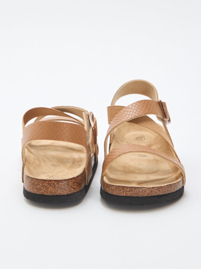 Sandalias con tiras cruzadas Marron - Kiabi