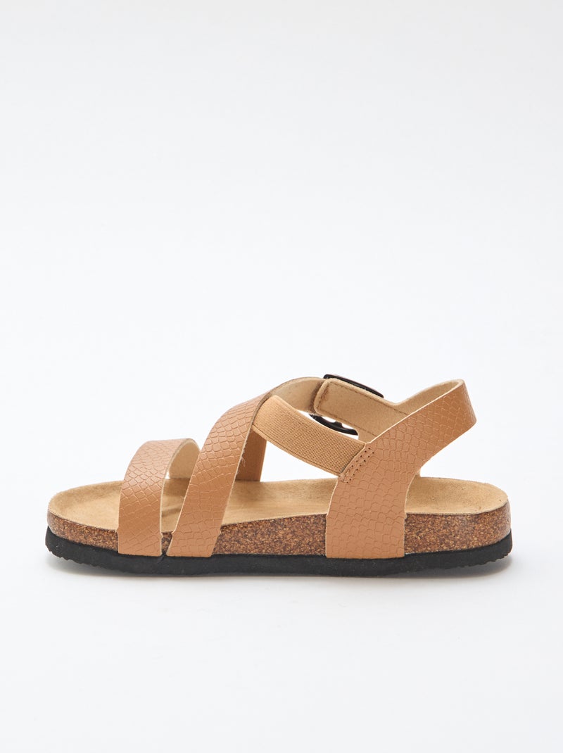 Sandalias con tiras cruzadas Marron - Kiabi