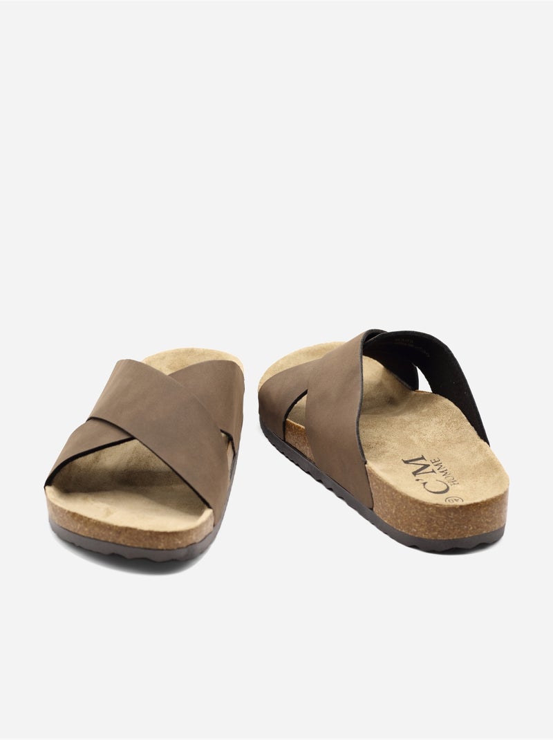 Sandalias con tiras cruzadas Marrón - Kiabi