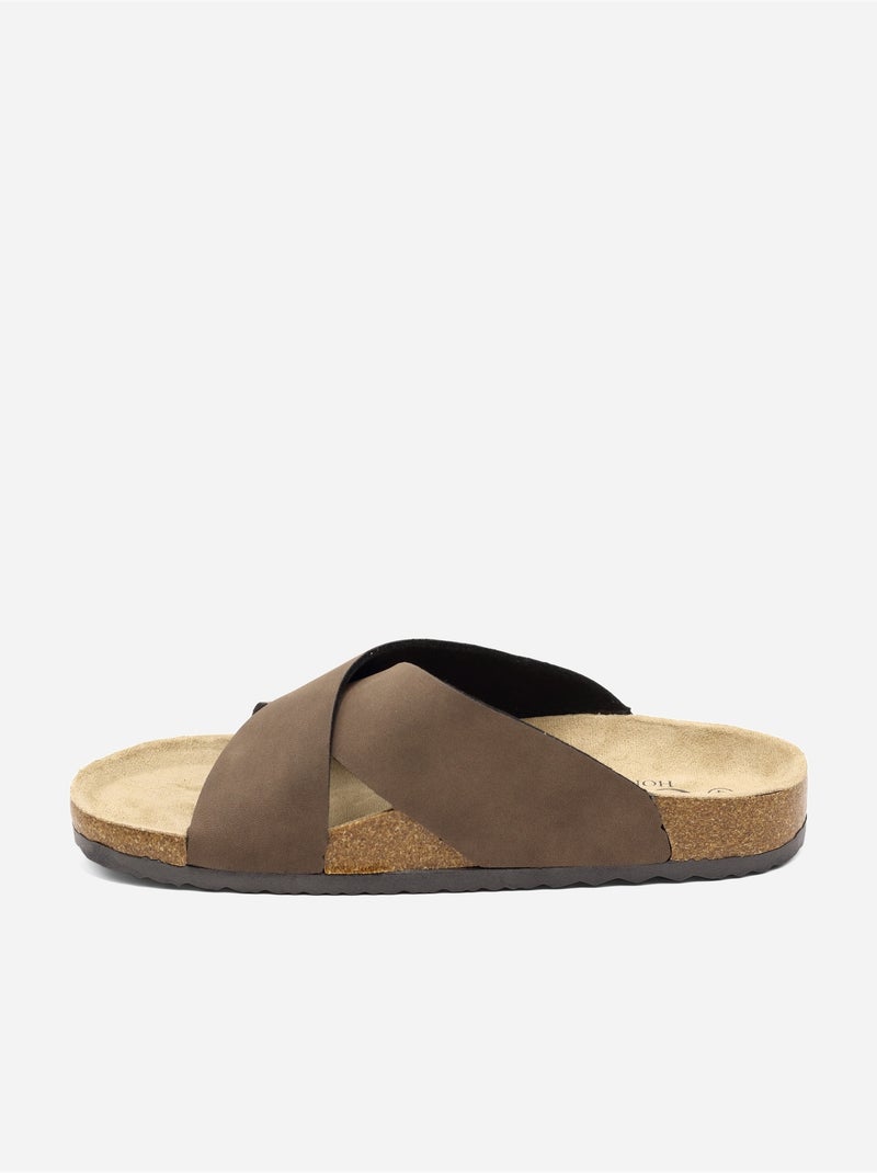 Sandalias con tiras cruzadas Marrón - Kiabi