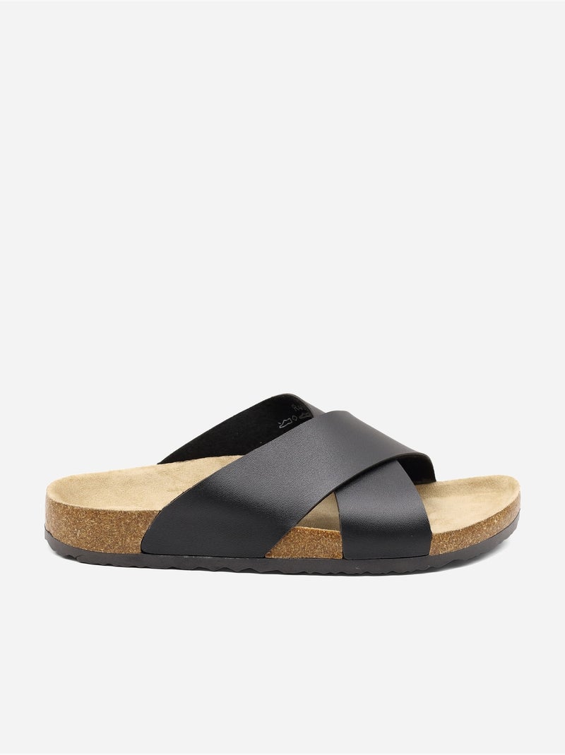 Sandalias con tiras cruzadas Negro - Kiabi