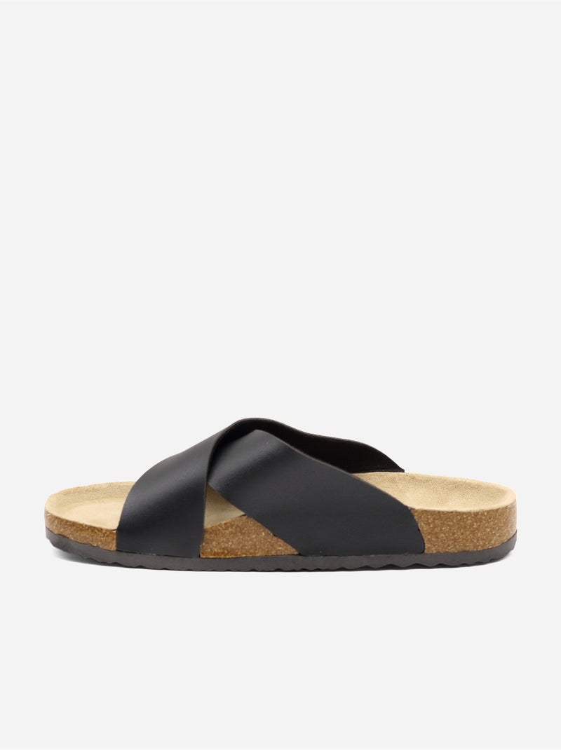 Sandalias con tiras cruzadas Negro - Kiabi