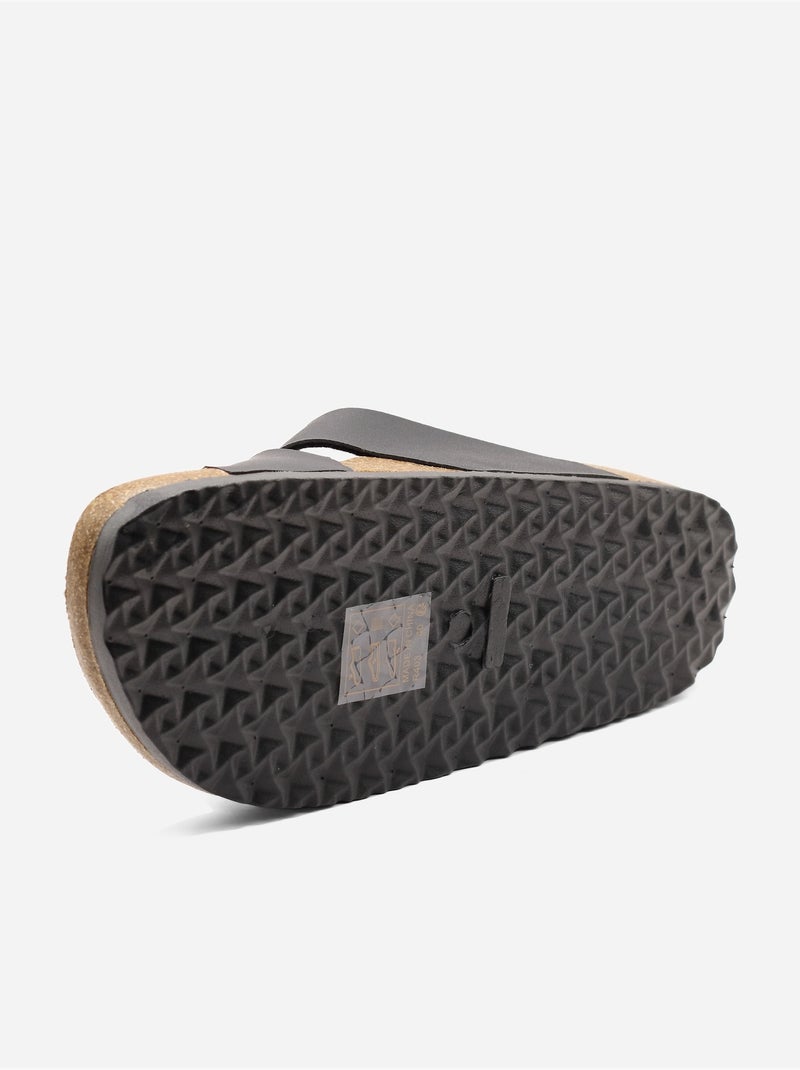 Sandalias con tiras cruzadas Negro - Kiabi