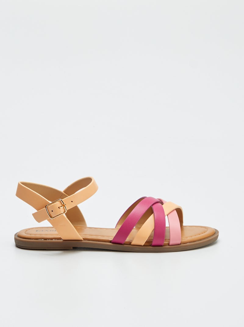 Sandalias con tiras cruzadas ROSA - Kiabi