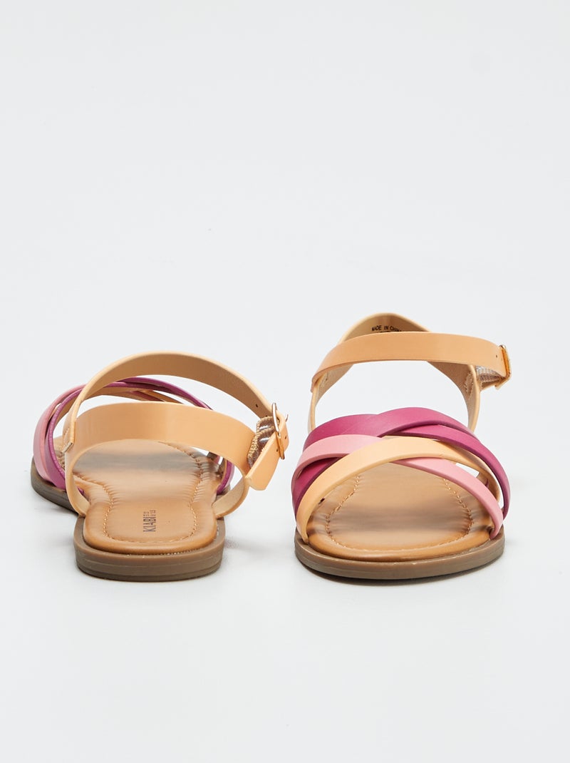 Sandalias con tiras cruzadas ROSA - Kiabi