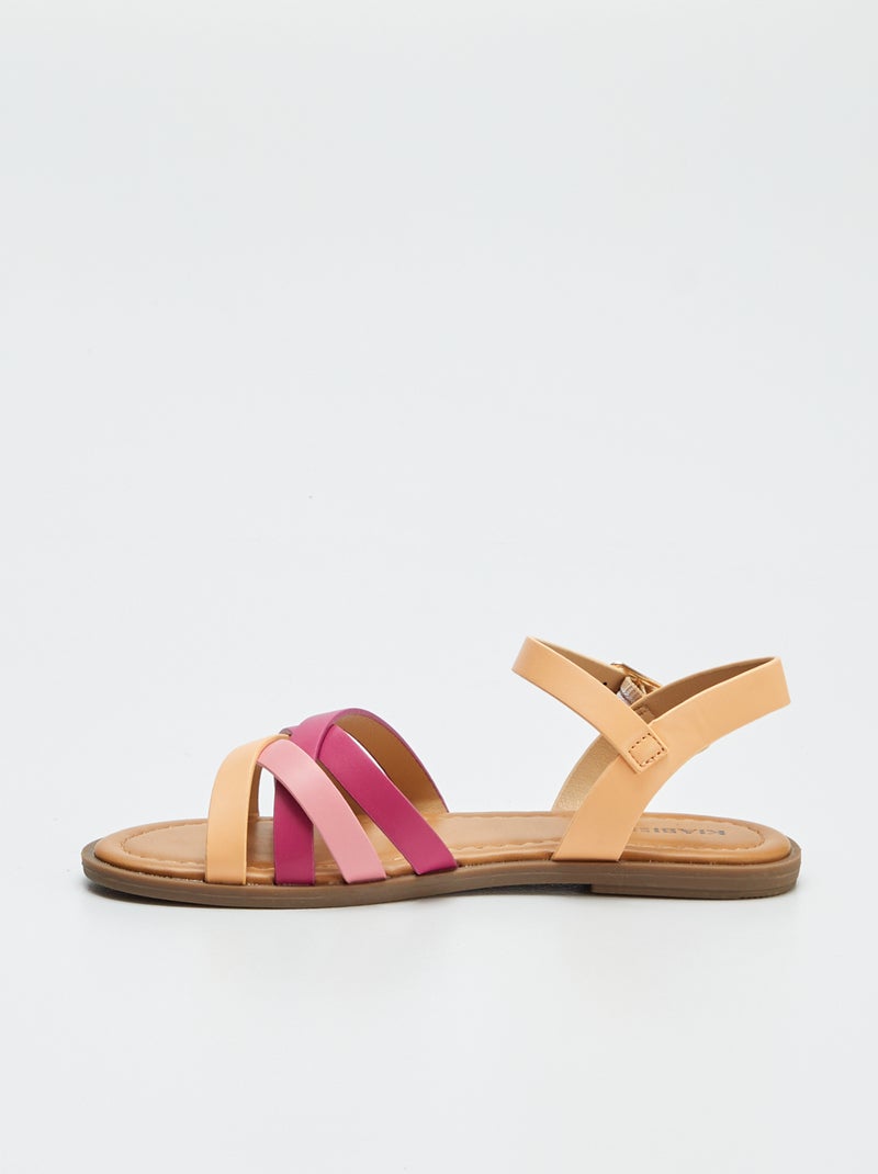 Sandalias con tiras cruzadas ROSA - Kiabi